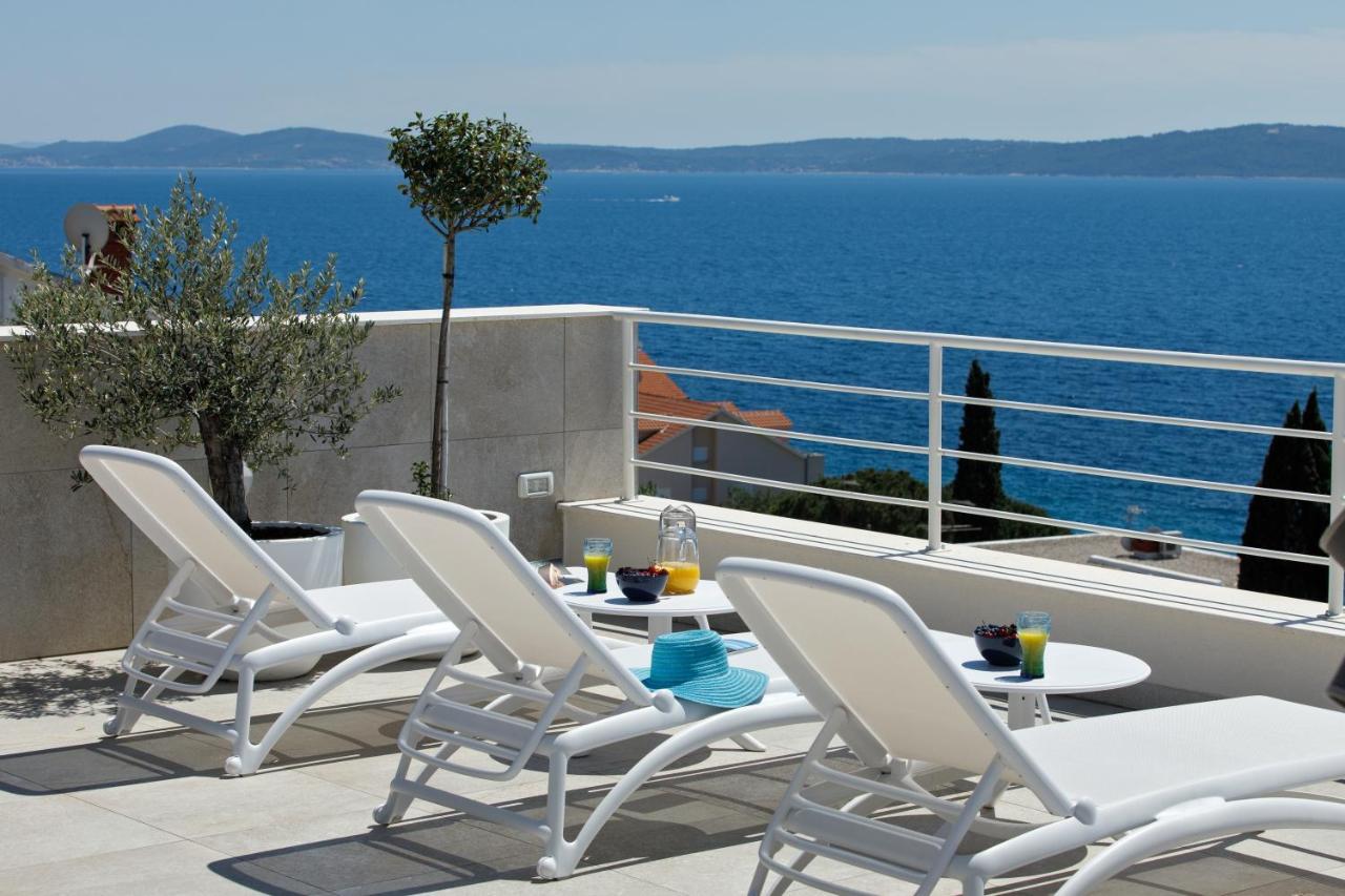 Villa Anadea With Hot Tub Overlooking Sea Trogir Eksteriør billede