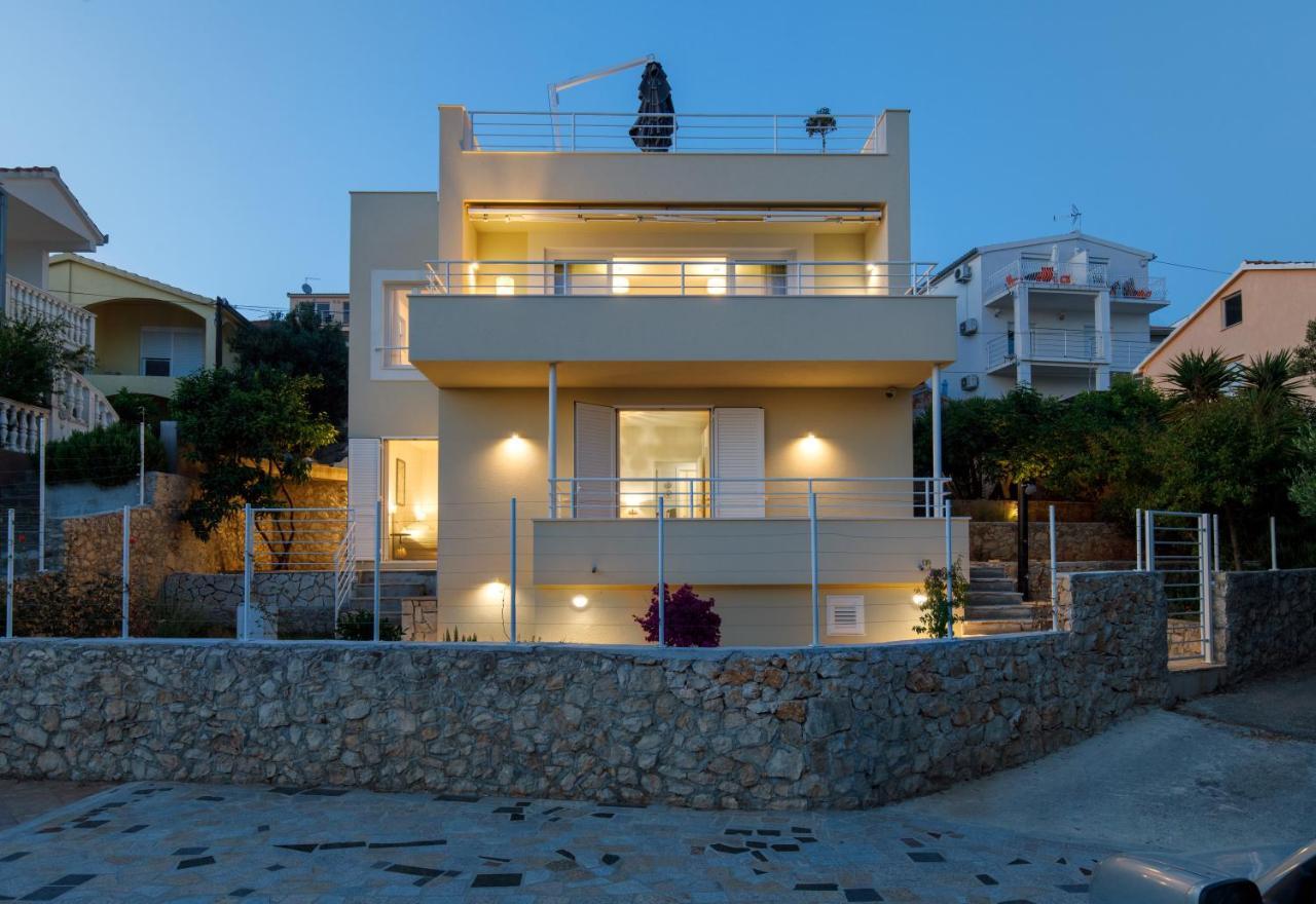 Villa Anadea With Hot Tub Overlooking Sea Trogir Eksteriør billede