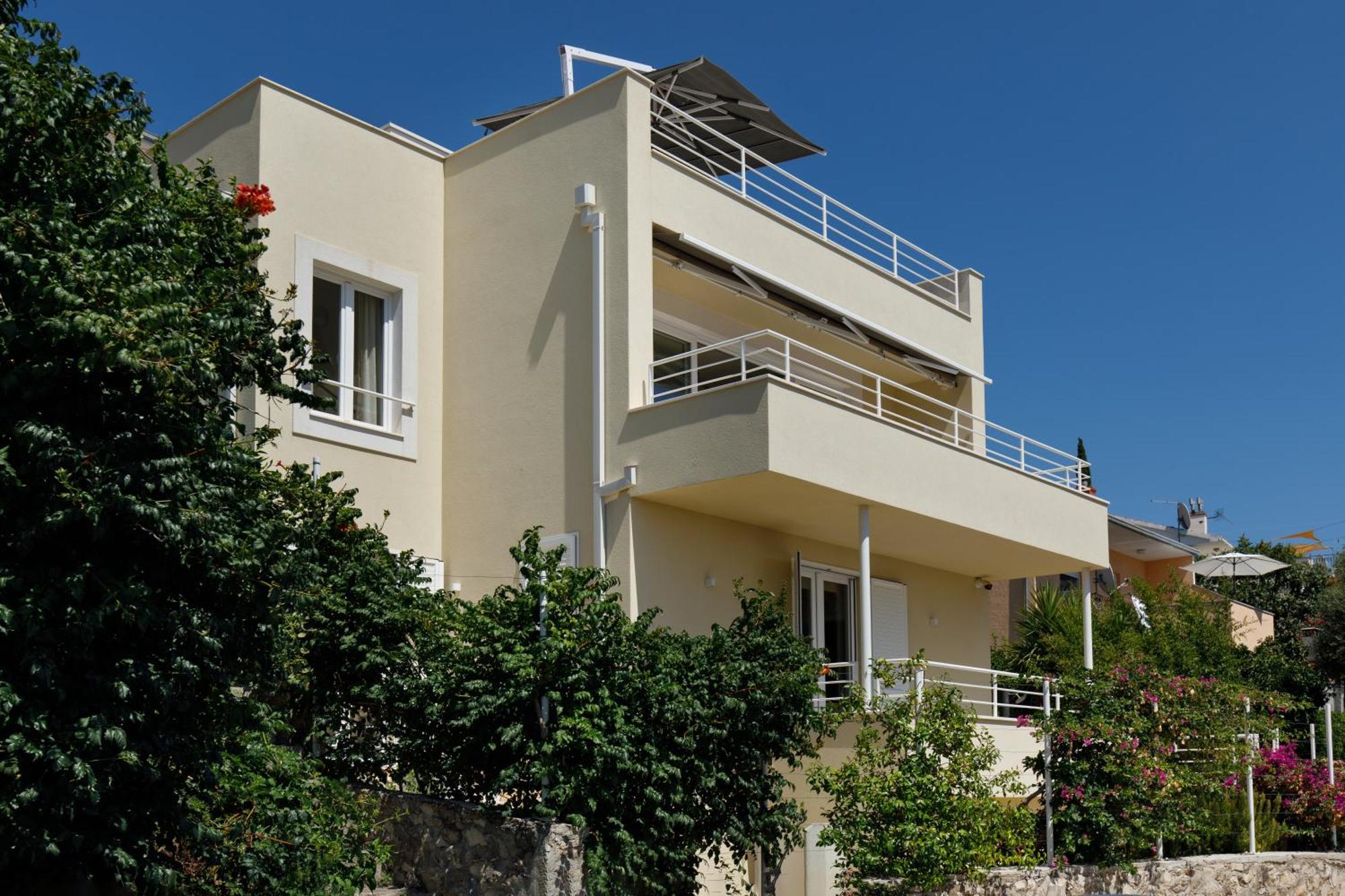 Villa Anadea With Hot Tub Overlooking Sea Trogir Eksteriør billede